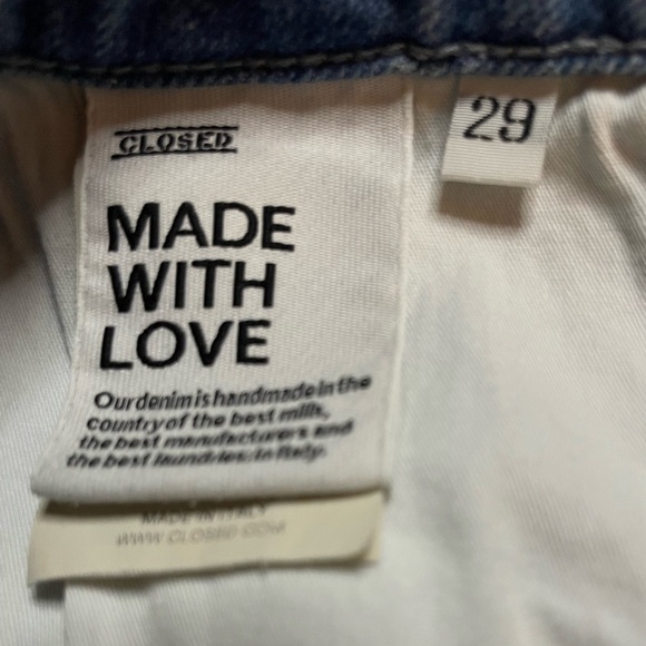 Closed Relaxed Fit Straight Leg High Rise Medium Blue Denim Jeans Womens Size 29 - Picture 10 of 14